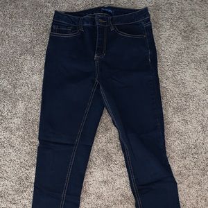 Dark wash denim